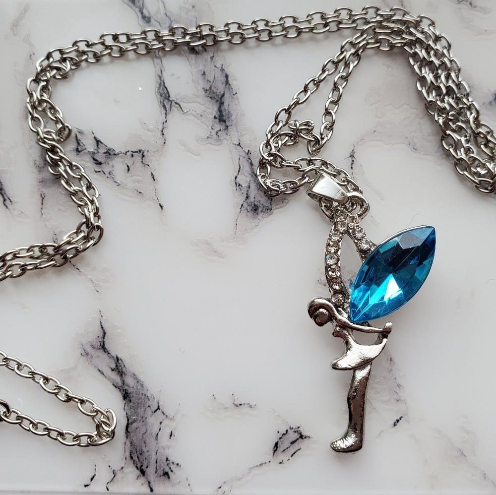 New Fashion Rhinestone Angel Girl Necklace - Picture 4 of 5